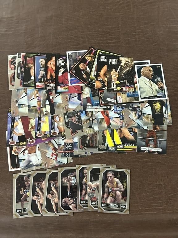 Lot 311: Mixed WWE WCW AEW & UFC Trading Card 50+ Lot