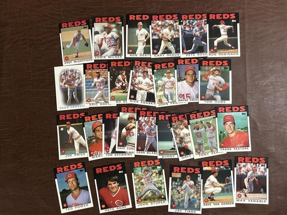 Lot 338: 1986 Topps Tiffany Cincinnati Reds Baseball Card