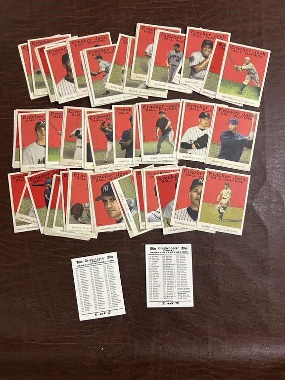 Lot 344: 2004 Topps Cracker Jack Baseball Mini Card Lot 50+