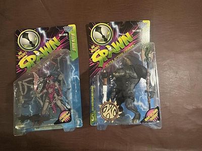 Vintage Spawn Action Figures Lot (2). Pair of carded vintage Spawn Series 5 action figures 