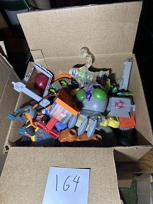 Misc Box and Bag of Toys and Accessories