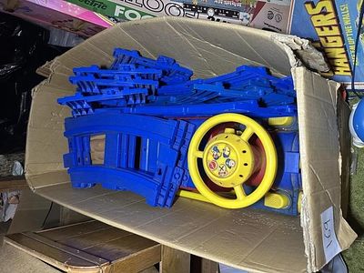 Vintage Ride on Toy and Track Set. may not be complete