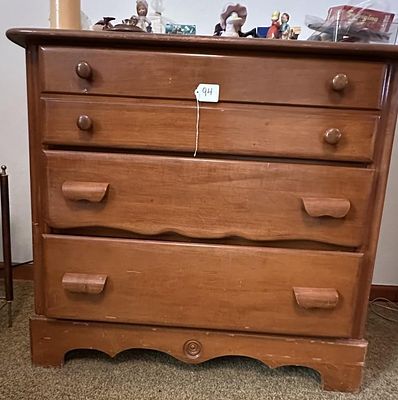 Cushman Maple 4 Drawer Chest. 34.5" TallNo Shipping