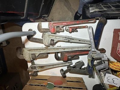 Pipe Wrench Collection. with pipe cutter