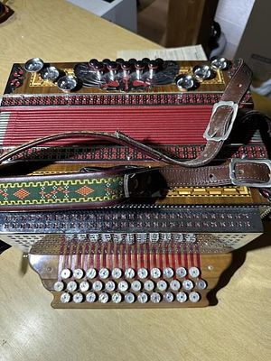 Melodija Menges Diatonic Button Box Accordion. Premium European diatonic button box accordion 