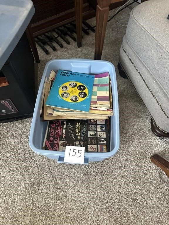 Lot 155: Small Tote of Organ Sheet Music
