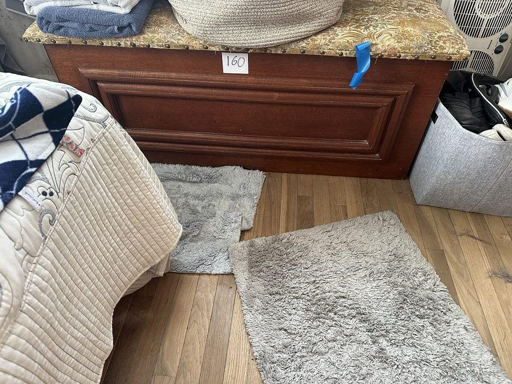 Lot 160: Upholstered Storage Hope Chest Bench