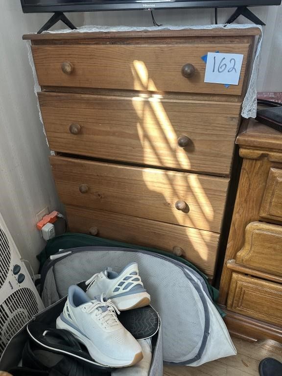 Lot 162: Vintage Four-Drawer Pine Dresser