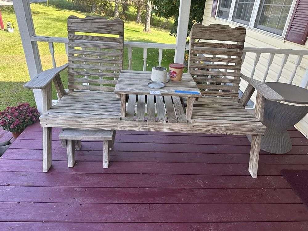 Lot 165: Pressure-Treated Wood Double Porch Settee