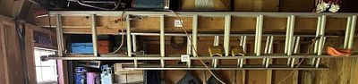 2 Aluminum Extension Ladders. No Shipping