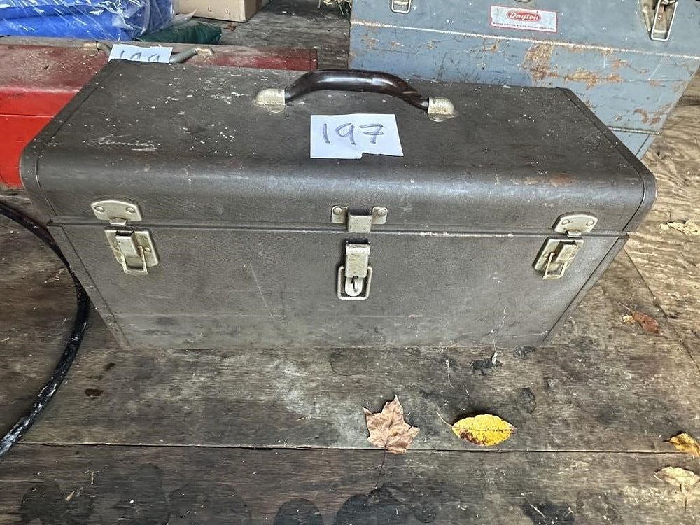 Lot 197: Metal Tool Box w Contents