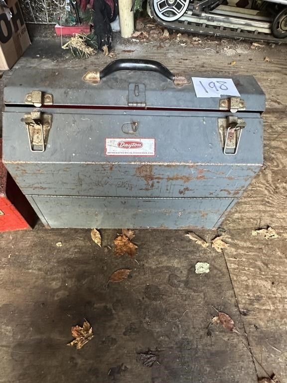 Lot 198: Metal Tool Box w Contents