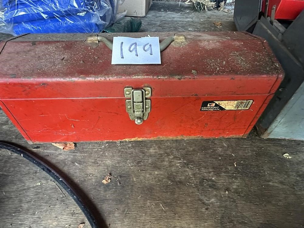Lot 199: Metal Tool Box w Contents