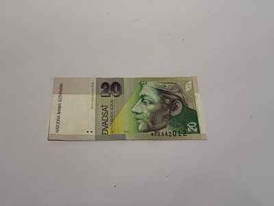 שטר 20 קורון של סלובקיה, שנת 1995.