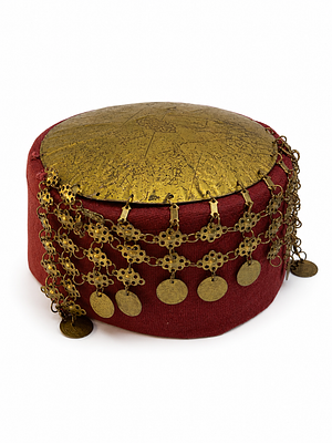 2BS. A traditional Fez crafted from rich crimson felt, representing a rare piece of traditional 
