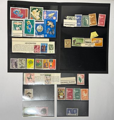 International Vintage Stamp Collection – Haiti, Cayman Islands, Honduras, Mongolia 