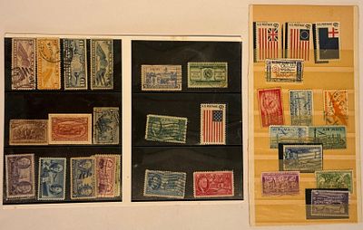 A charming and varied collection of vintage United States stamps spanning several decades of 