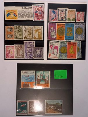 A colorful and varied collection dedicated entirely to Paraguay, spanning six decades of postal 