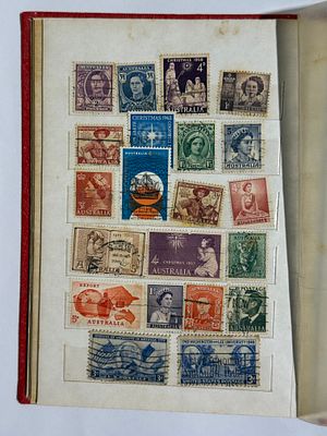 Worldwide stamp collection in a small stockbook album, mostly used, mainly 1960s–1970s issues.