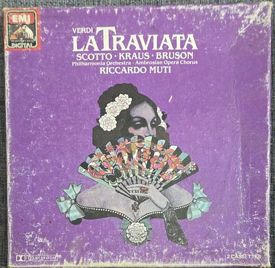 The complete opera on 2 cassettes in an EMI / His Master's Voice Digital box set (catalog 