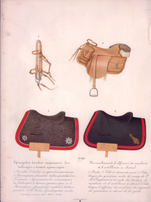 Офицерское конное снаряжение для кавалерии и конной артиллерии. Лист № 69 к Приказам по 