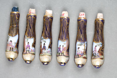 Набор из шести ручек к столовым приборам с изображением солдат Русской Императорской армии в 