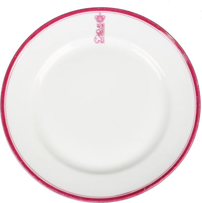 Пирожковая тарелка Алексеевского военного училища в Москве с вензелем Государя Наследника 