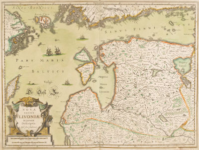 [Прибалтика: Литва, Латвия, Эстония, Финский залив, часть Балтийского моря]. Карта Новой 