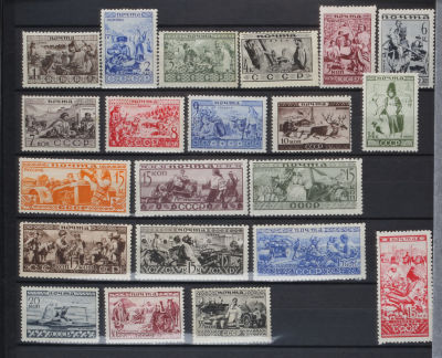 1933. Народности СССР. Серия из 21 марки. Соловьёв 411–431 **. 035.1. 1933. Народности СССР. 