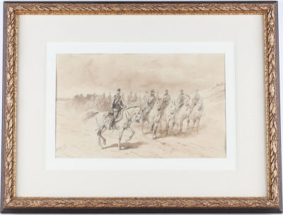 Сверчков Николай Егорович (1817–1898).
&shy;Выезд Лейб-гвардии Гусарского полка на Высочайший смотр 