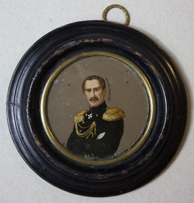 Миниатюрный портрет Меншикова Александра Сергеевича (1787–1869). Середина XIX в. 
Живопись на 