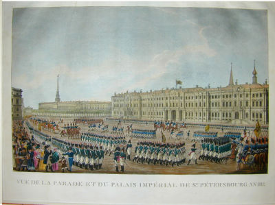 Дамам-Демартре, Мишель Франсуа (1763-1827
Парад перед императорским дворцом в Санкт-Петербурге. 