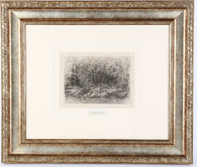 Шишкин Иван Иванович (1832-1898).
Муравейник. Оттиск 1885 г. Бумага, офорт. Размер: 17,5х24,5 