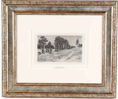 Шишкин Иван Иванович (1832–1898).
Пески. Оттиск 1886 г. Бумага, офорт. Размер: 17,6х28,2 см 