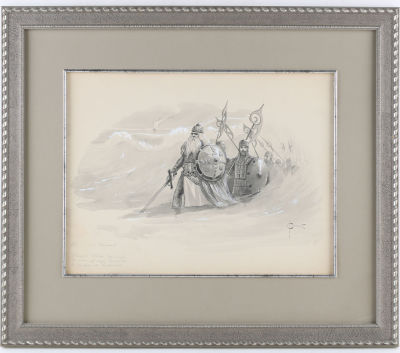 Соломко Сергей Сергеевич (1867–1928).
Черномор и тридцать три богатыря. Иллюстрация к сказке 