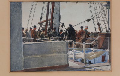 Бенуа Альберт Николаевич (1852– 1936).
На палубе парохода в Черном море. 1891 г. Бумага 