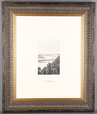 Шишкин Иван Иванович (1832-1898). Царев курган и устье реки Сок на Волге. 1885-1892 гг. оттиск 