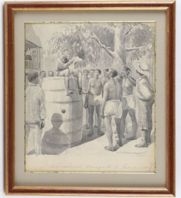 В. Пономарев.
Освобождение негров в Америке. Иллюстрация к периодическому изданию &laquo;Вокруг света&raquo;. 