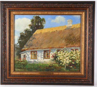 Великая Княгиня Ольга Александровна Романова (1882–1960).
Сельский домик в Дании. Конец 