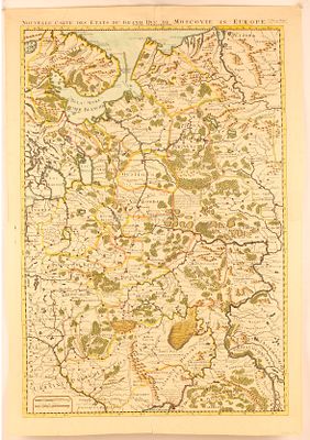 Новая карта владений Великого князя Московского в Европе / карт. Анри Шателен. [Nouvelle Carte 