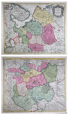 [1730-1740]. Карта Северной / Южной части Московии, составленная Гийомом Делилем, членом 