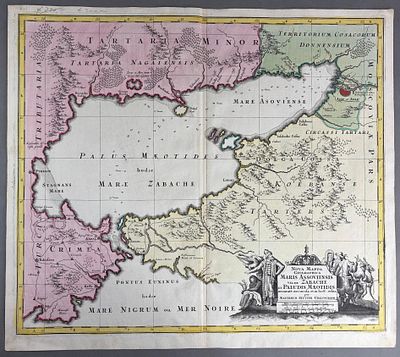 [1740. Крым, Бахчисарай, Каффа, Керчь, Темрюк, Тамань, Кубань, Лютик. Побережье Азовского моря 