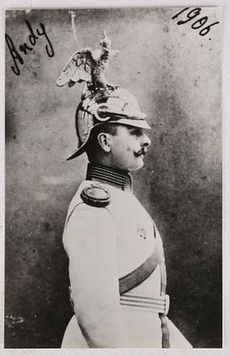 Бенкендорф Андрей Александрович подпоручик Лейб-гвардии Конного полка в парадной форме. . Российс 