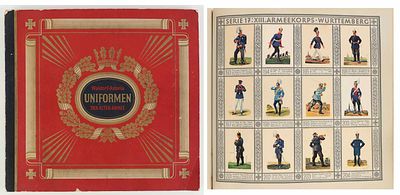 [Альбом сигаретных вкладышей]. Униформа старой армии. [Uniformen der alten armee; на немецком 