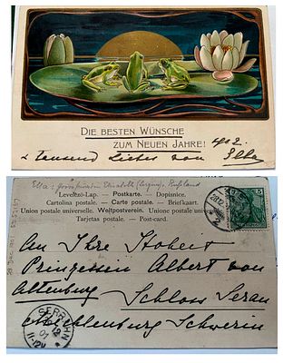 Автограф Великой Княгини Елизаветы Фёдоровны — 
собственноручное поздравление с Новым годом 