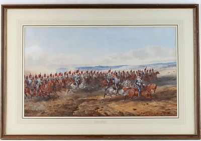 [Придворный художник]. Орландо Нори (1832–1901). &shy;. Йоркширские гусары. После 1865 г. Бумага 