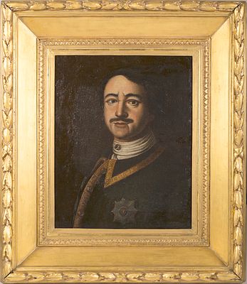 Неизвестный художник. Портрет императора Петра I. XVIII–XIX вв. Холст, масло Размер: 57 х 44 см 