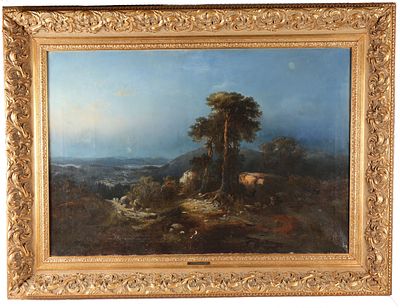 Резанов Виктор Михайлович (1829-1904). Лунная ночь. 1858 г. Масло, холст Размер холста: 71,6 х 