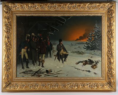 Бакалович Владислав (1833–1903). Эпизод войны 1812 года. Наполеон наблюдает за пожаром Москвы. П 