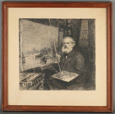 Матэ Василий Васильевич (1856–1917). Портрет Алексея Петровича Боголюбова. 1890-е гг. Бумага 